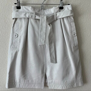 Top Shop Real Leather Skirt Paperbag Style